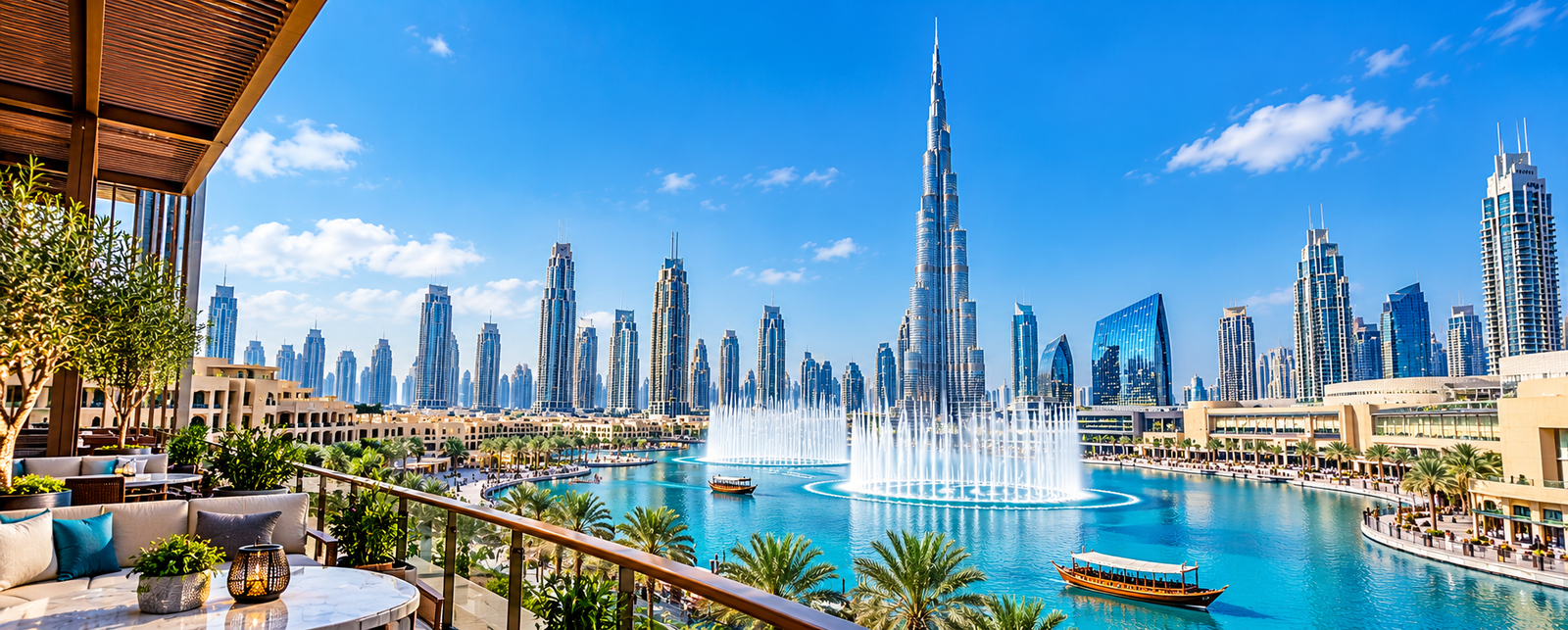 Dubai skyline featuring Burj Khalifa